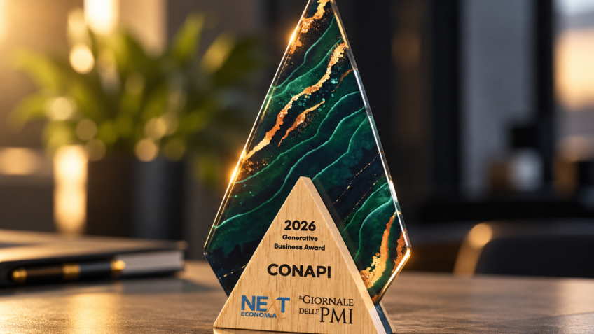 Il trofeo del Generative Business Award 2026 assegnato a CONAPI